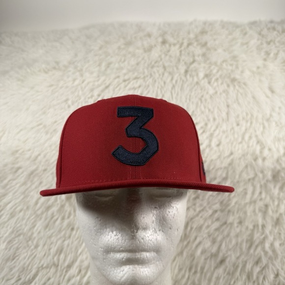 Chance The Rapper 3 New Era Cap Snapback Hat Red Navy Adjustable NWOT